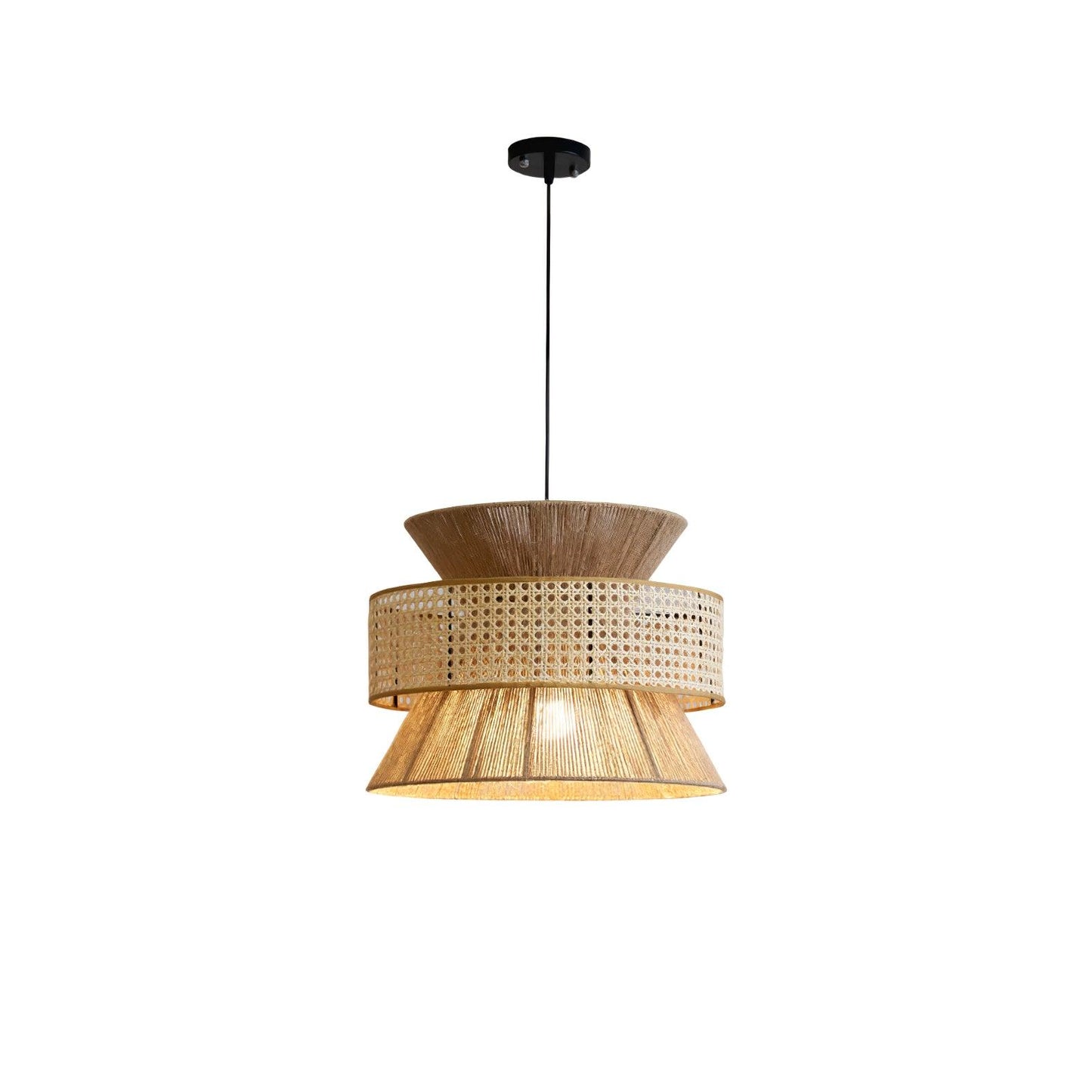 Woven Rattan Pendant Light with Adjustable Height | Natural Design for Cozy Kitchen Pendant Lighting 8