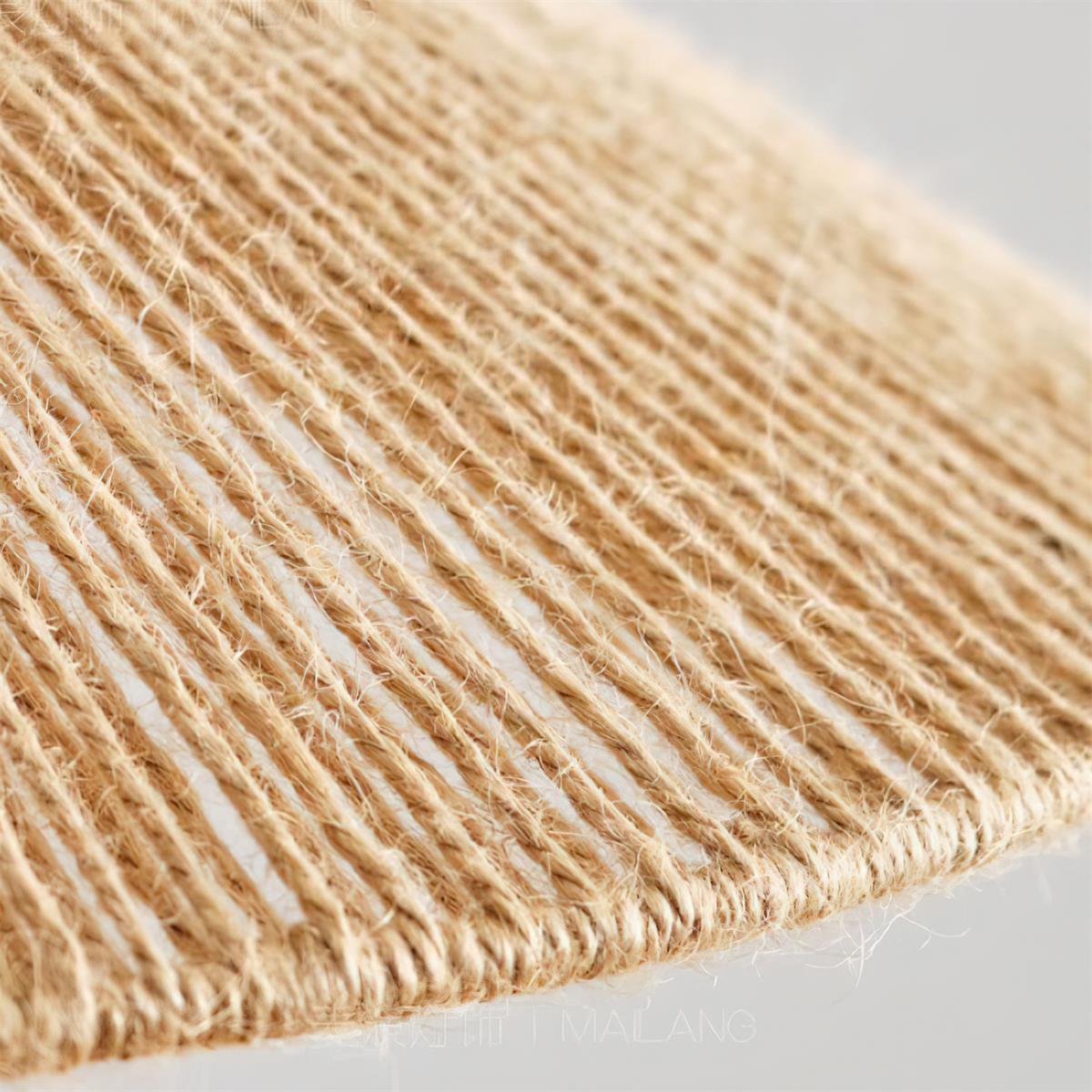 Woven Rattan Pendant Light with Adjustable Height | Stylish Hemp Rope Design for Modern Kitchen Island 5