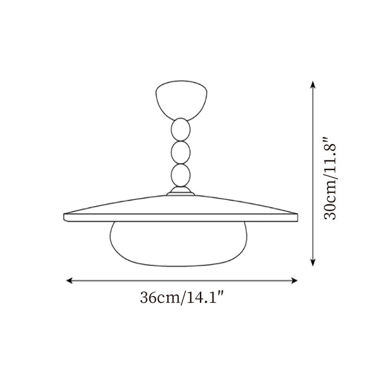 Yeste | Ceiling Light with Walnut Wood & Imitation Alabaster Diffuser | Elegant Illumination for Dining and Living Spaces 5