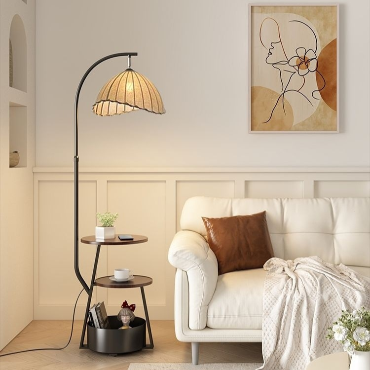 Zen Elegance | Japanese Bedside Lamp with Warm LED Glow | Minimalist Design for Tranquil Ambiance 1