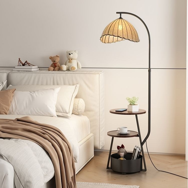 Zen Elegance | Japanese Bedside Lamp with Warm LED Glow | Minimalist Design for Tranquil Ambiance 7