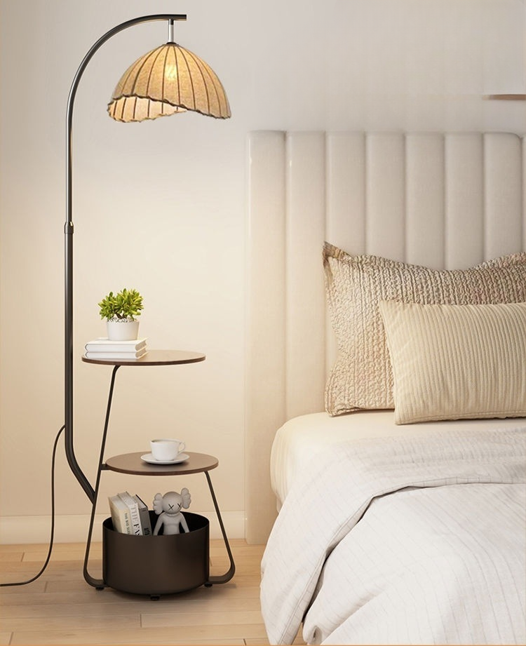 Zen Elegance | Japanese Bedside Lamp with Warm LED Glow | Minimalist Design for Tranquil Ambiance 9