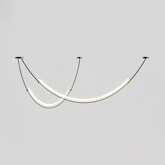 Zephira | Modern Pendant Light with Curved LED Design | Stylish Illumination for Dining and Living Areas 0