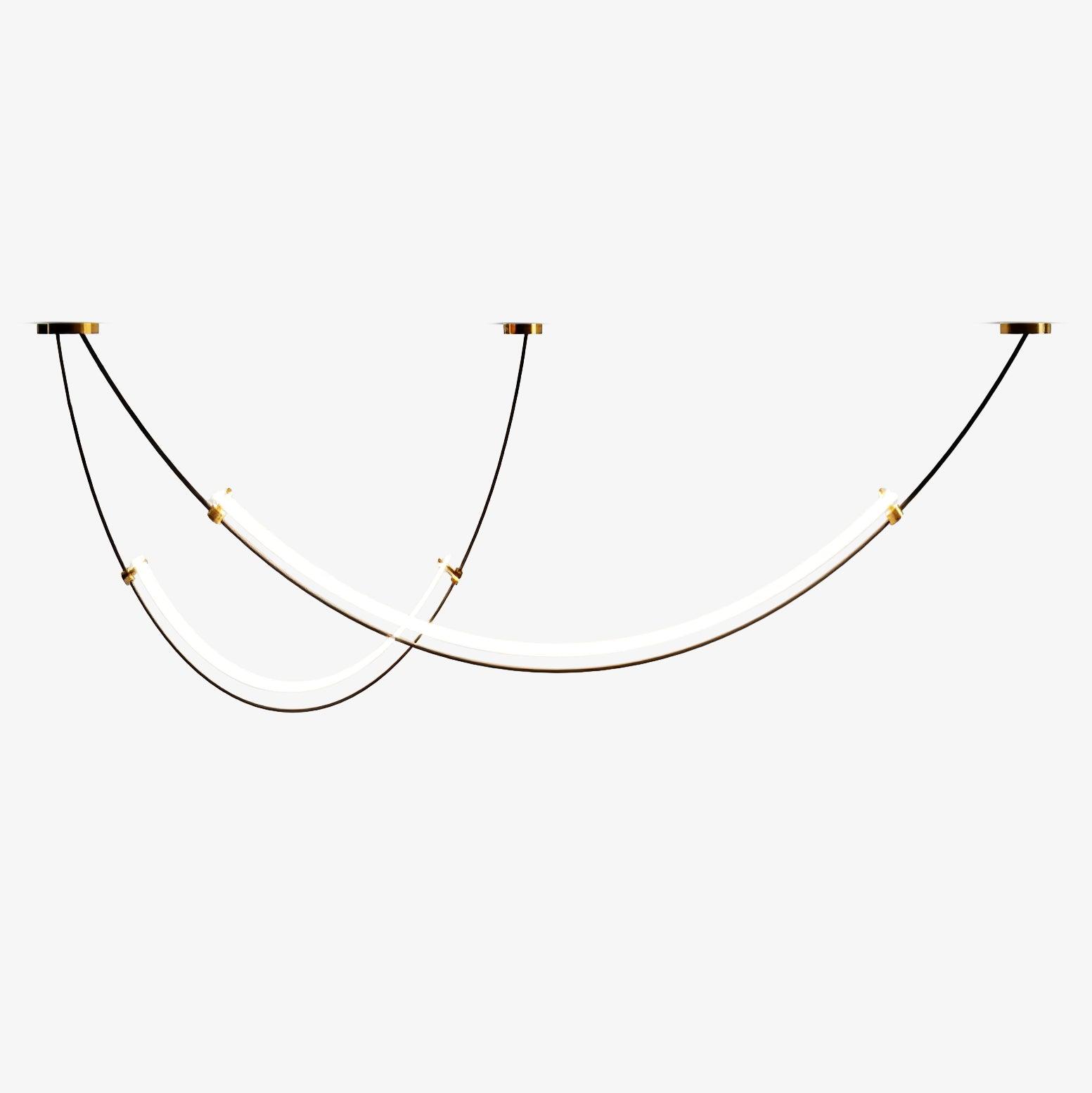 Zephira | Modern Pendant Light with Curved LED Design | Stylish Illumination for Dining and Living Areas 1