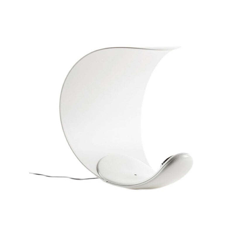 Elif Moon Arc Table Lamp, white finish