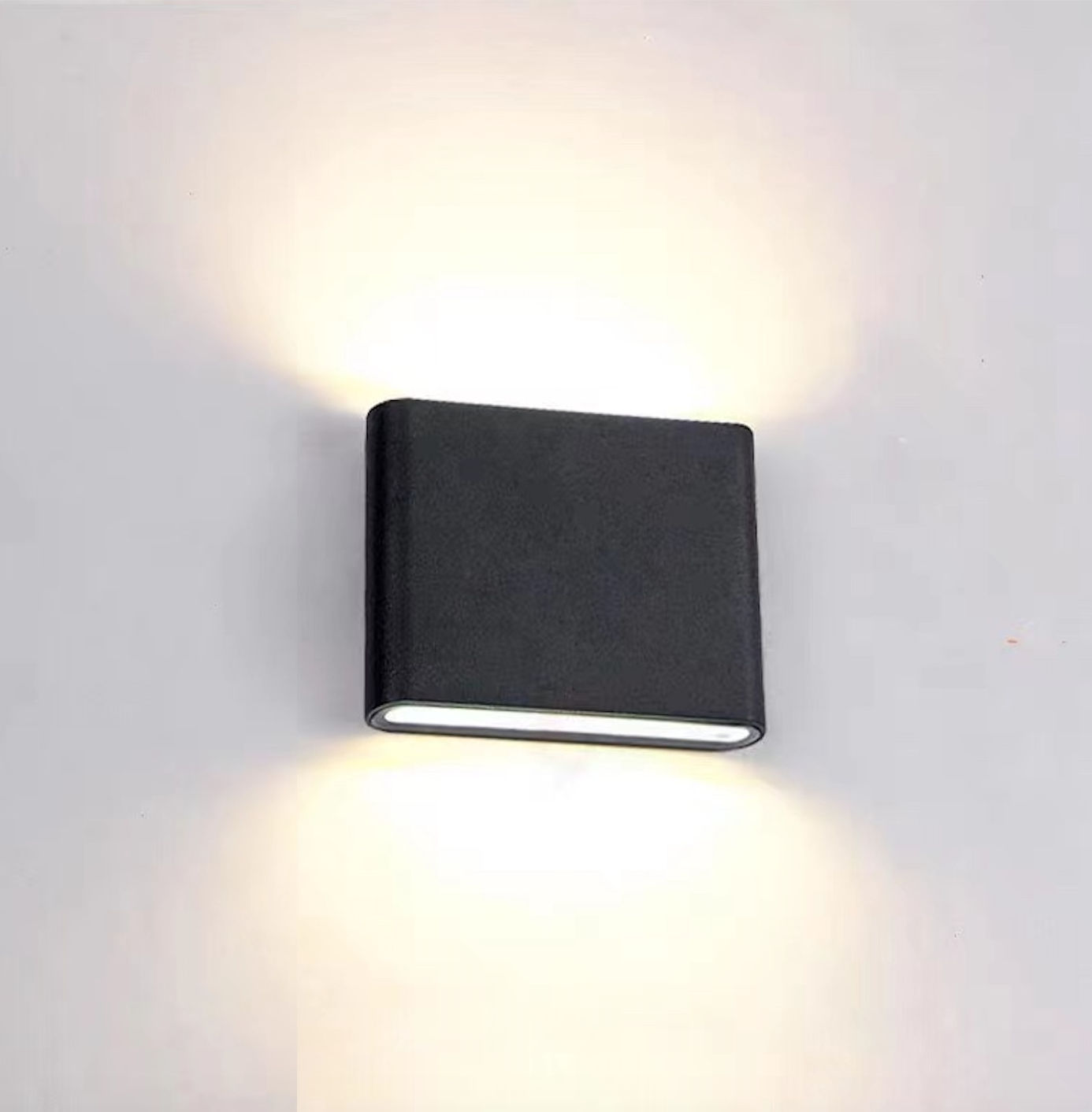 Orr Rectangular Outdoor Wall Lamp black colour