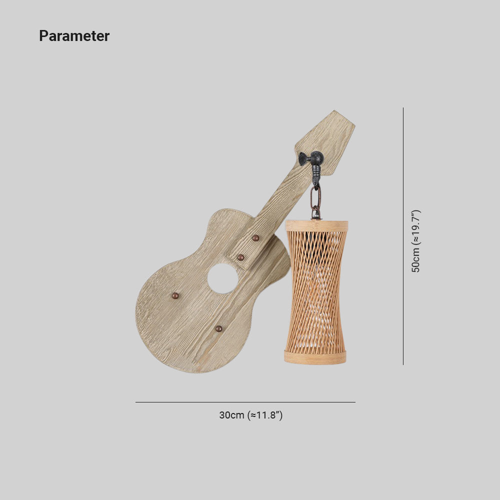 Alessio guitar wall lamp detail