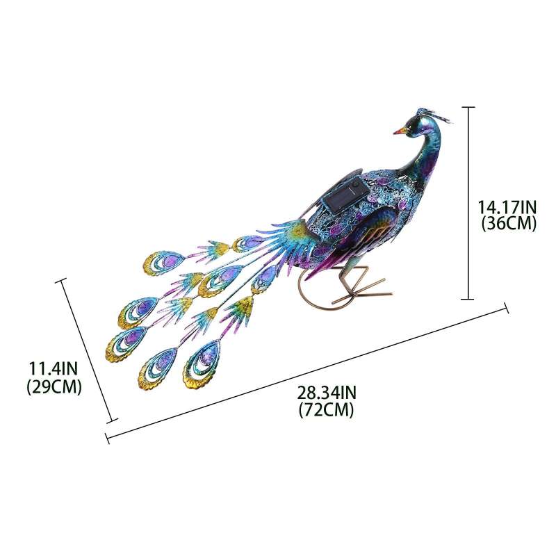 Solar Peacock Lawn Lamp