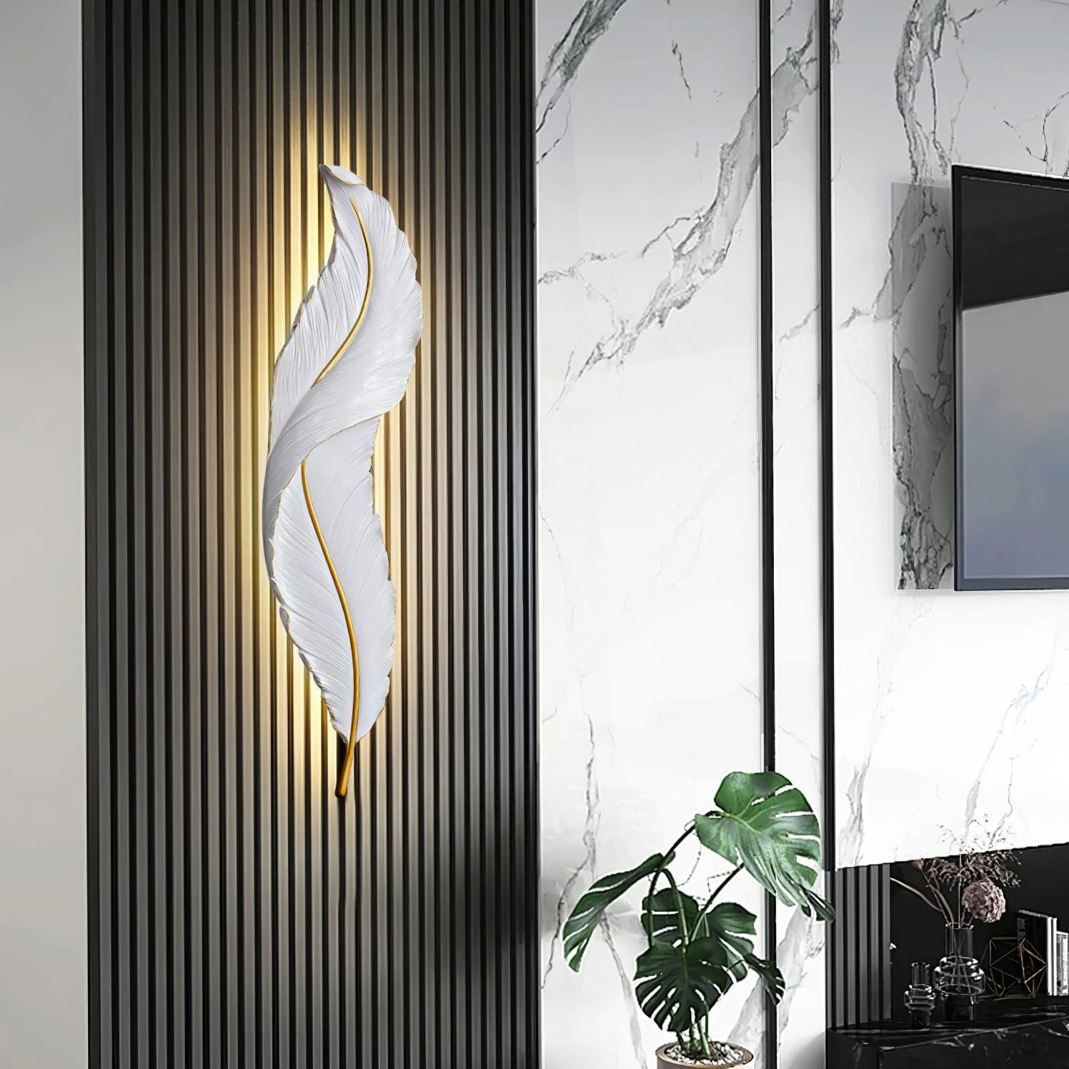Ozawa Natural LED Resin Wall Lamp Dining Room Bedroom