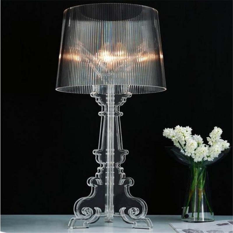 Kirsten Table Lamp Acrylic Transparent Black
