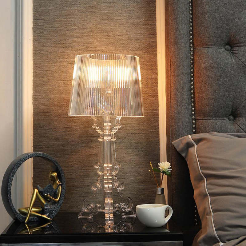 Kirsten Table Lamp Acrylic Transparent Black
