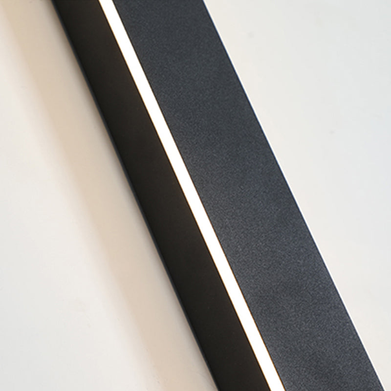 Edge Black Minimalist Linear Outdoor Wall Light