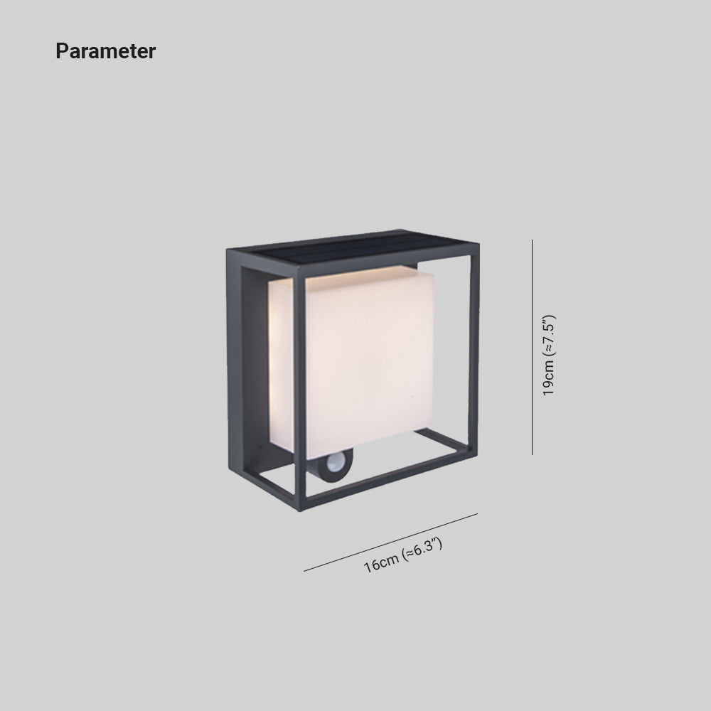 Orr Sensor Solar Wall Lamp dimensions