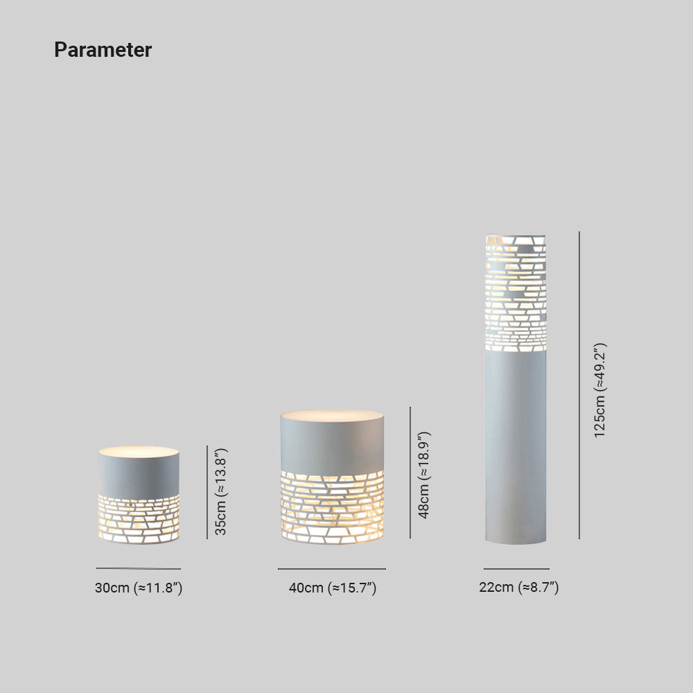 Pena Cylindrical Hollow Path Light White