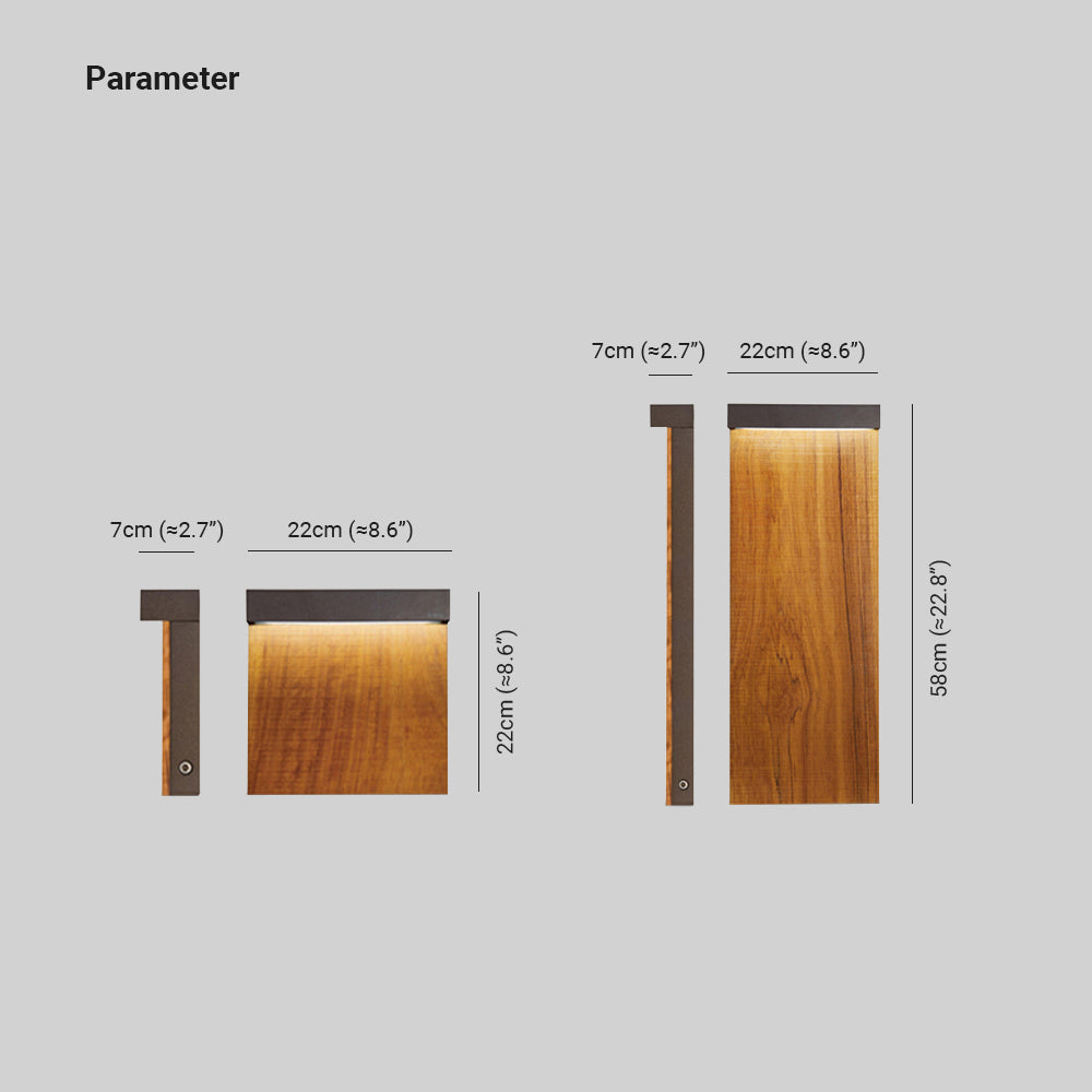 Orr Rectangular Path Light Wood