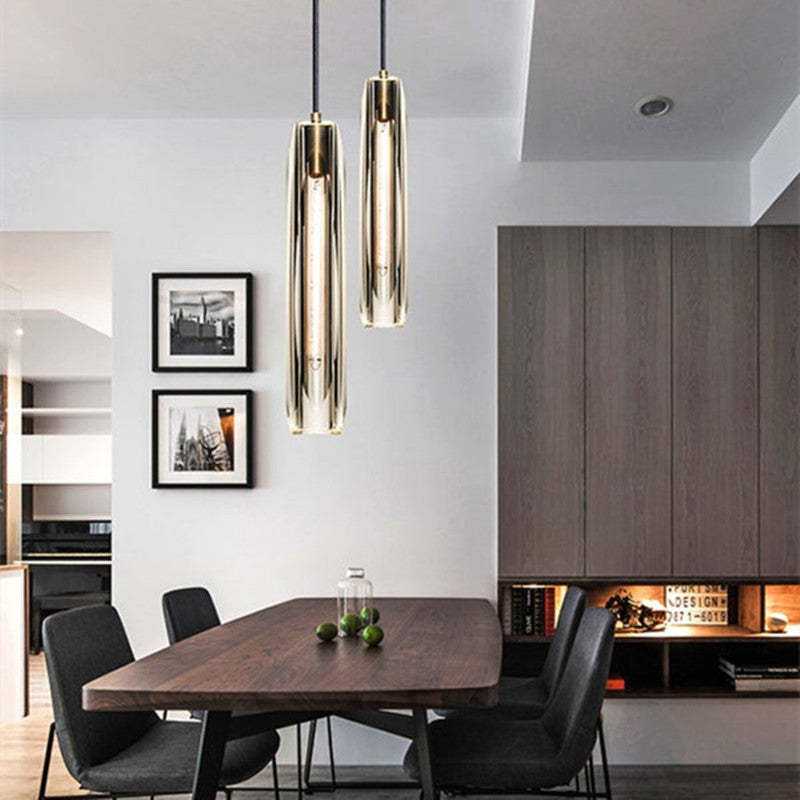 Sana Brass Glass Pendant Lamp
