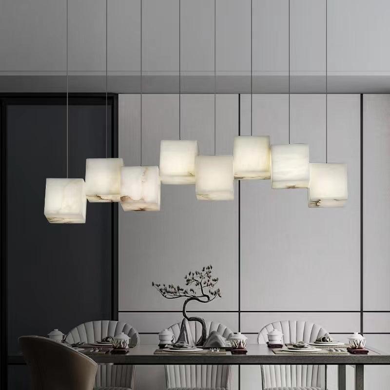 Jade alabaster chandelier living room