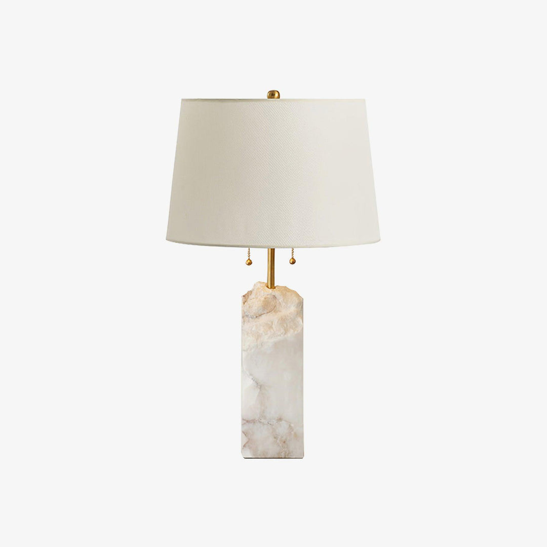 Jade Alabaster Rectangular Table Lamp