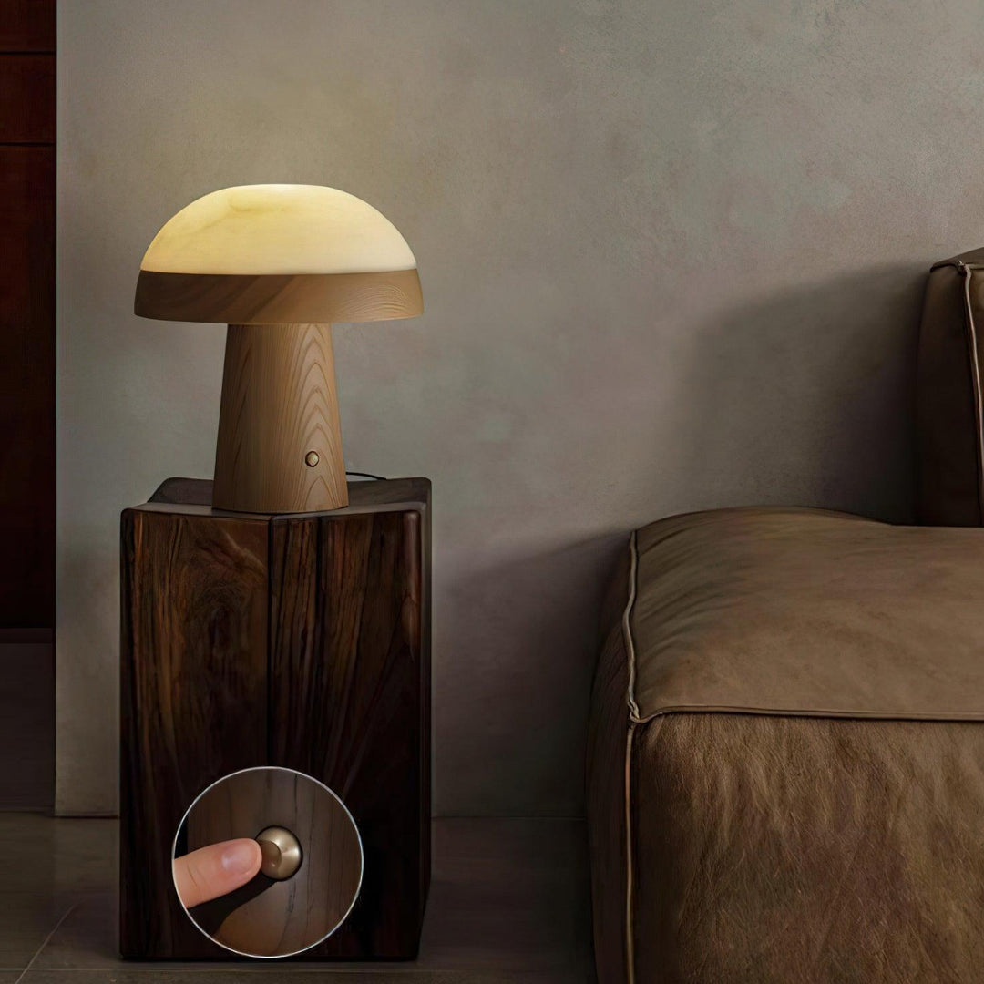 Jade Mushroom Table Lamp