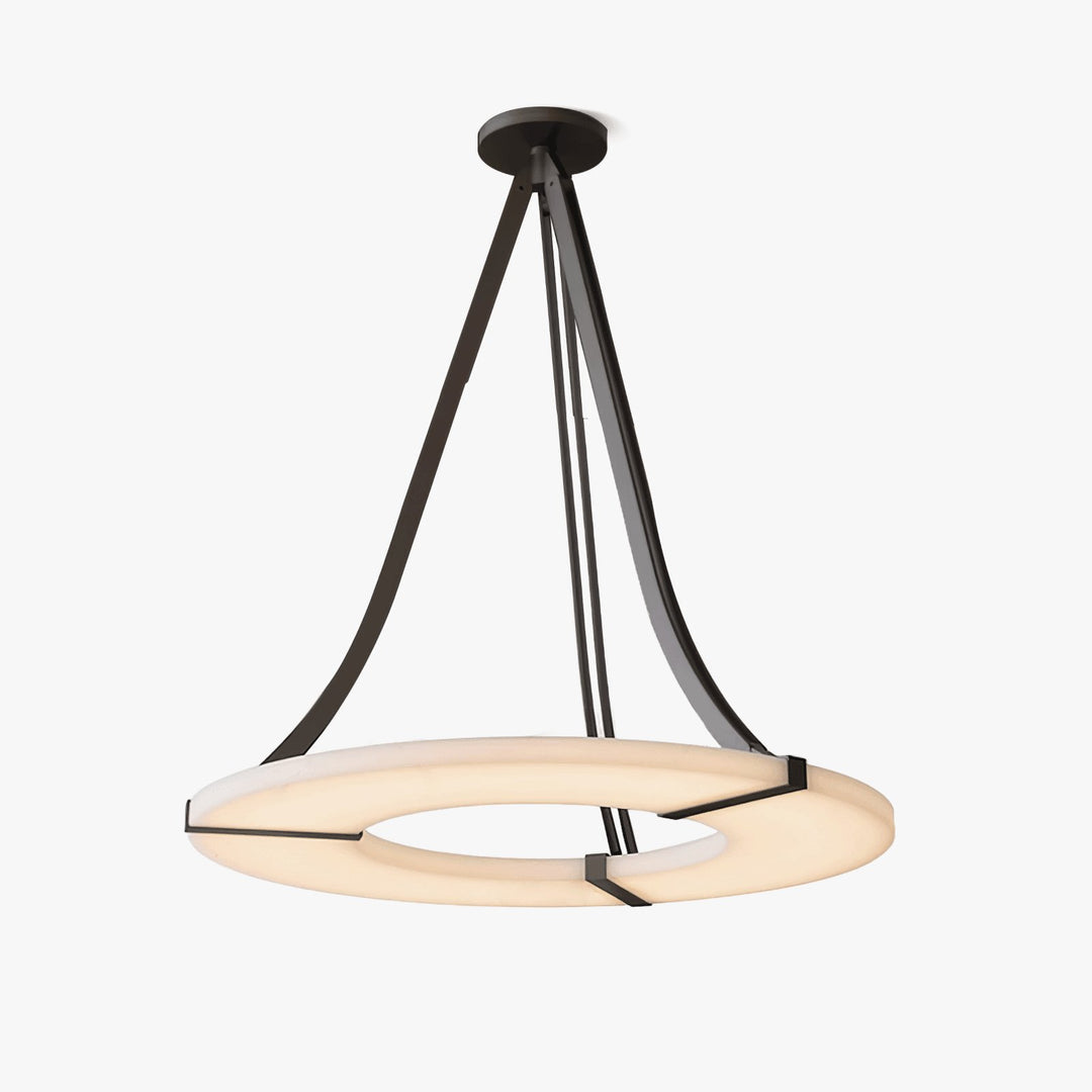 Jade Modern Alabaster Circular Pendant Light