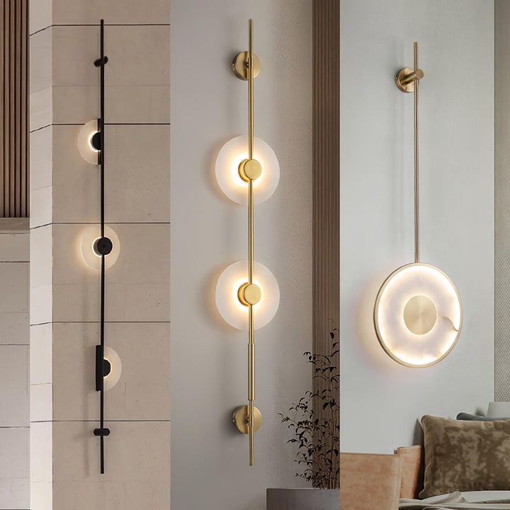 Jade Modern Alabaster Vertical Wall Light Bedroom Living Room
