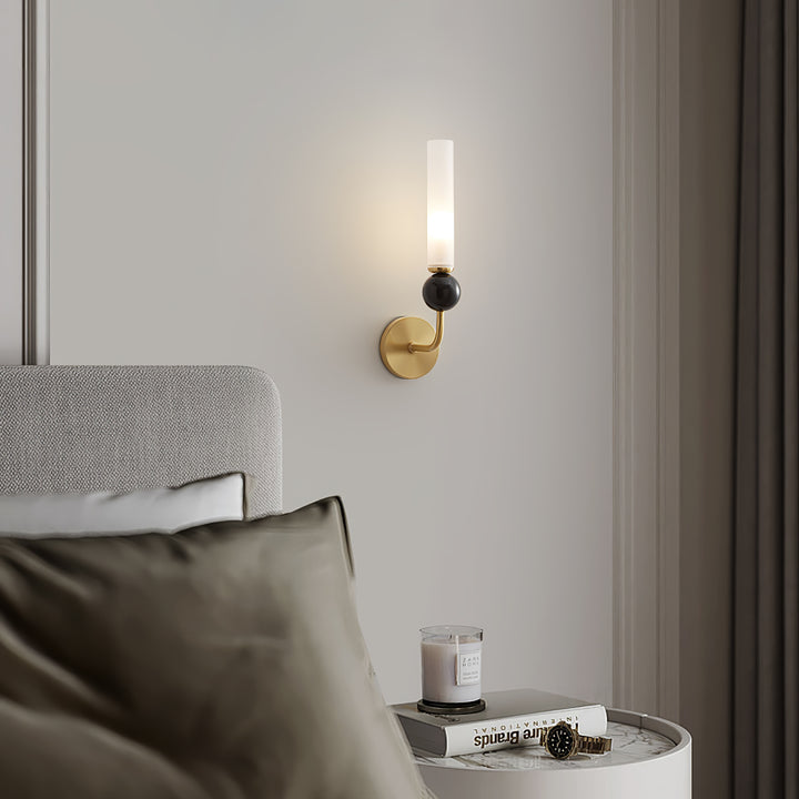 Edge Modern Marble Brass Acrylic Vertical Wall Lamp Living Room Bedroom