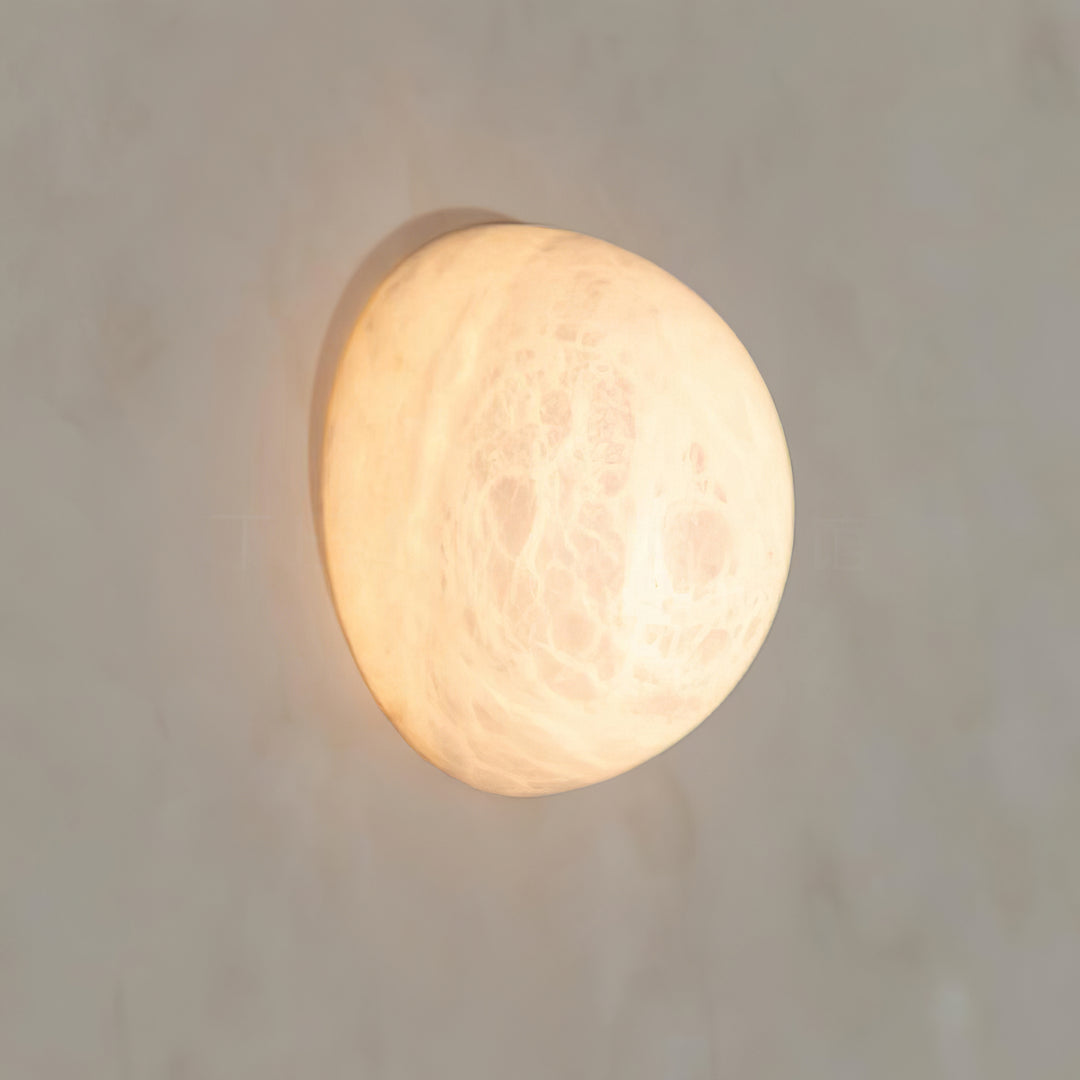 Jade Snowflake Alabaster Metal Wall Light Living Room Bedroom