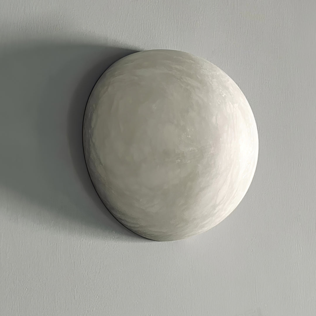 Jade Snowflake Alabaster Metal Wall Light Living Room Bedroom