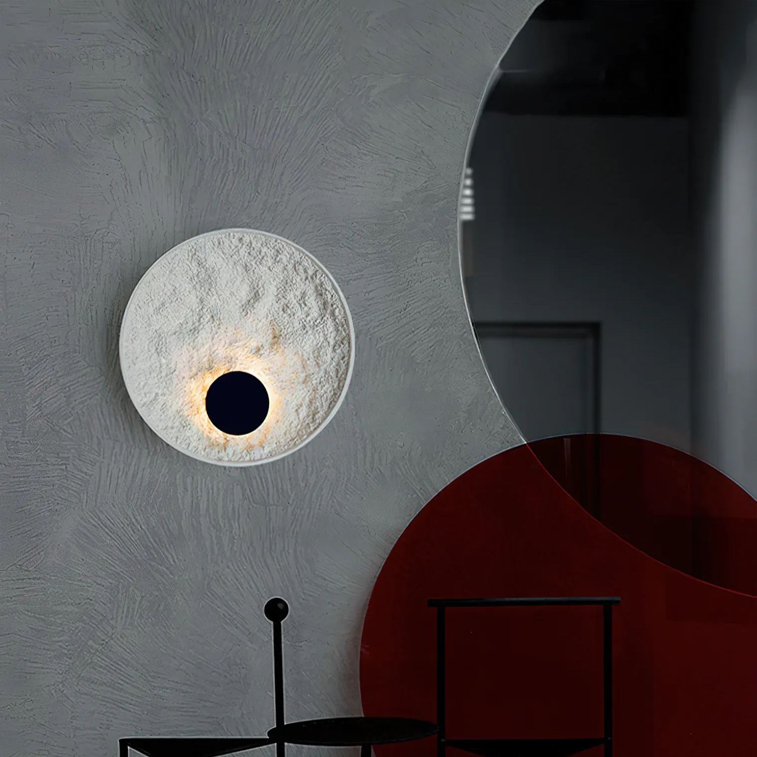Byers Modern LED Round Resin Wall Lamp Bedroom Dining Room