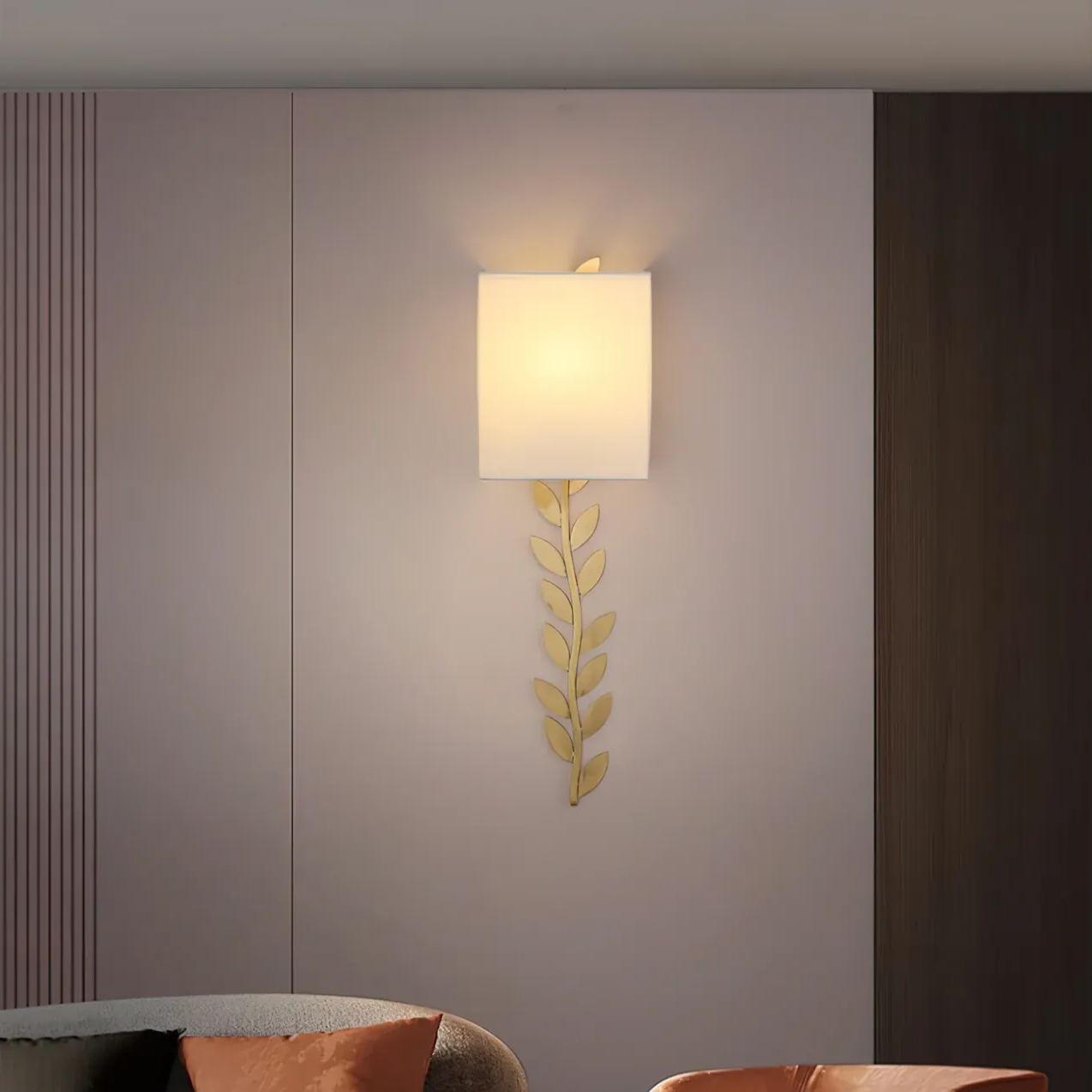 Valentina Modern Minimalism Wall Lamp Metal Fabric Bedroom Dining Room
