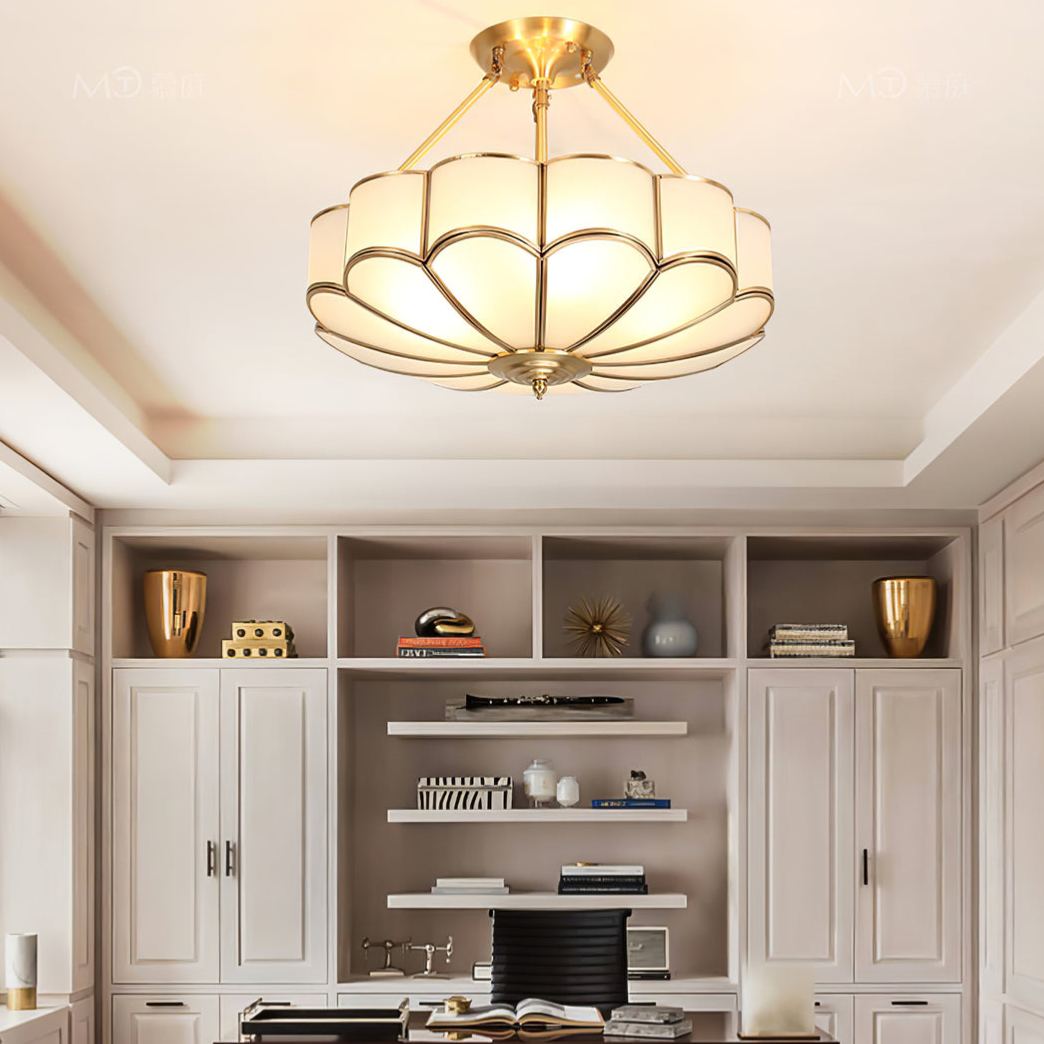 Alessio Flower Shape Glass Ceiling Light