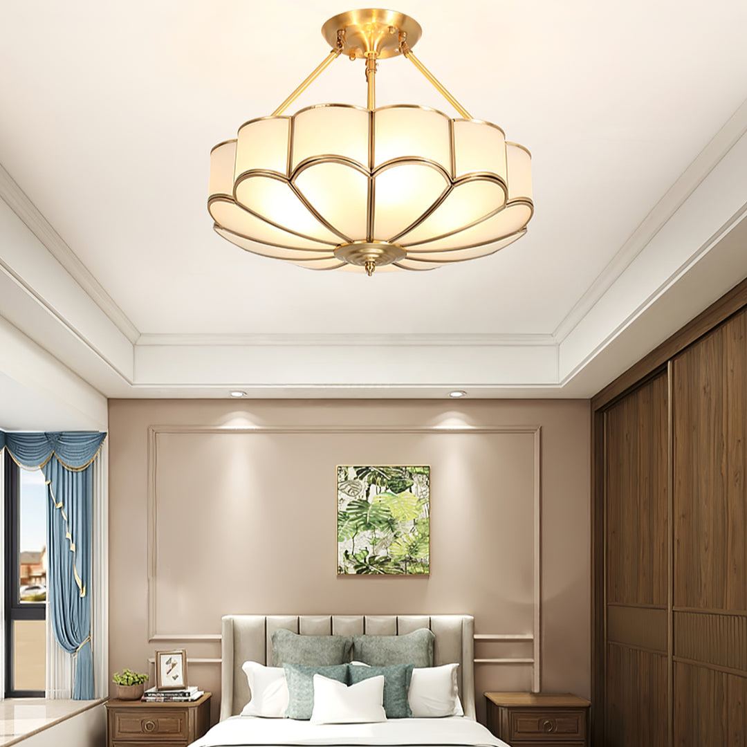 Alessio Flower Shape Glass Ceiling Light