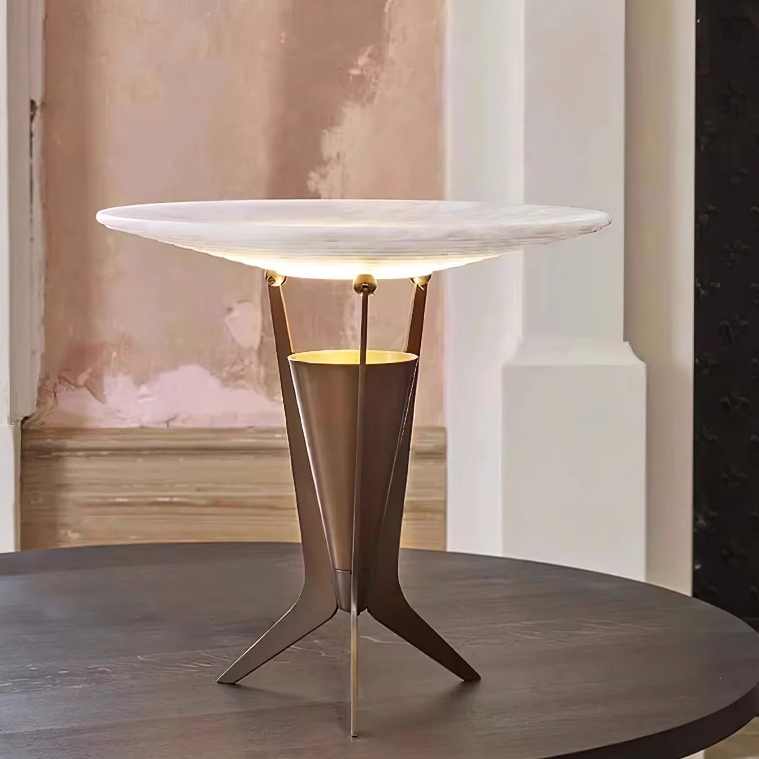 Jade Alabaster Table Lamp Scene