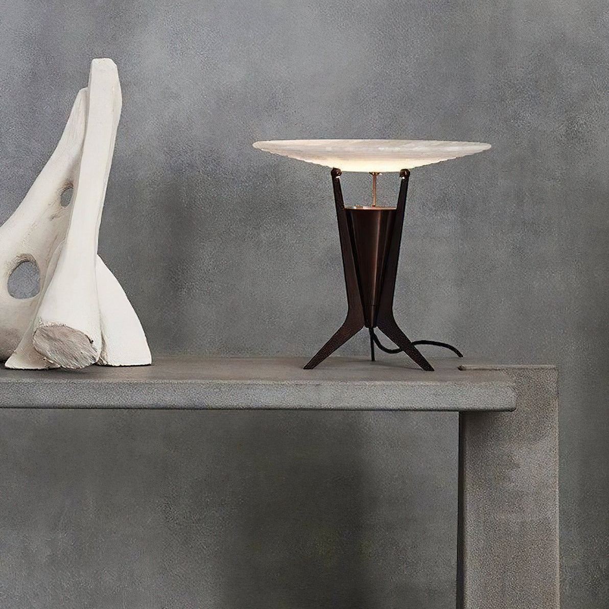 Jade Alabaster Table Lamp Scene