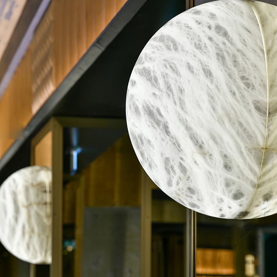 Jade Snowflake Alabaster Metal Wall Light Living Room Bedroom