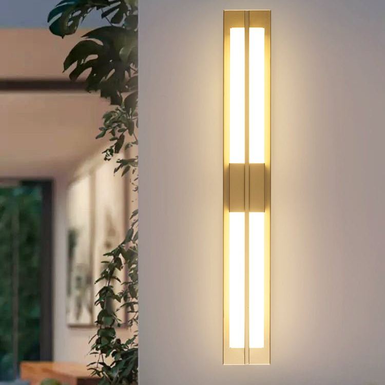 Jade Rectangular Alabaster Brass Wall Light Living Room Bedroom