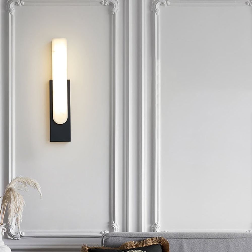 Jade Agatha Alabaster Wall Light, Metal & Alabaster, D10xH50cm | 5 Colours