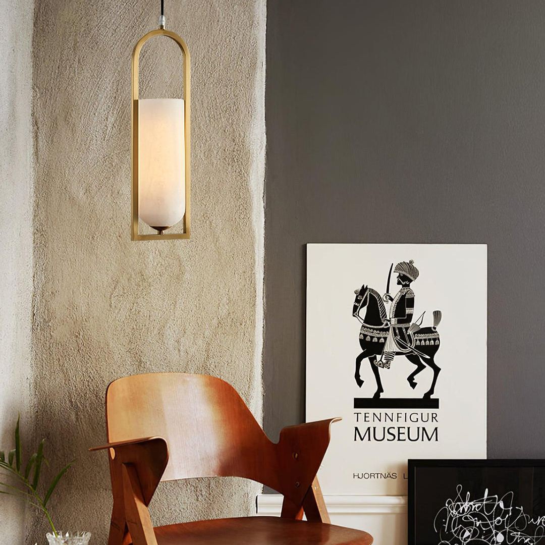 Jade alabaster pendant lifestyle