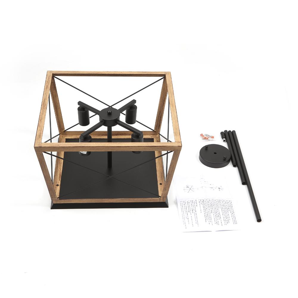 4-Light Square Kitchen Chandelier | 2 Colours