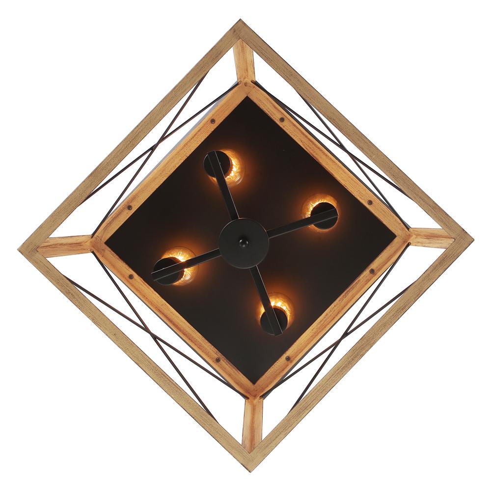 4-Light Square Kitchen Chandelier | 2 Colours