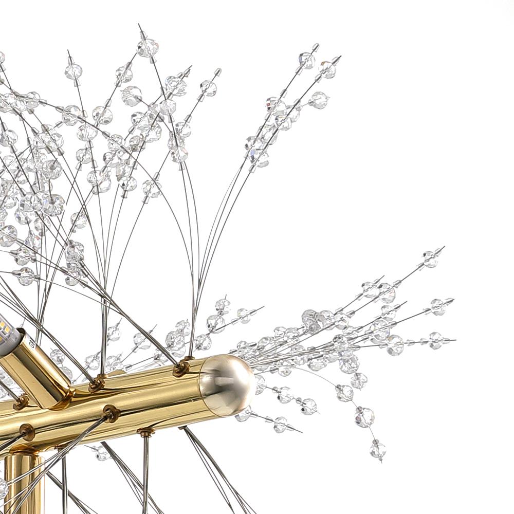 9-Light Linear Modern Crystal Chandelier