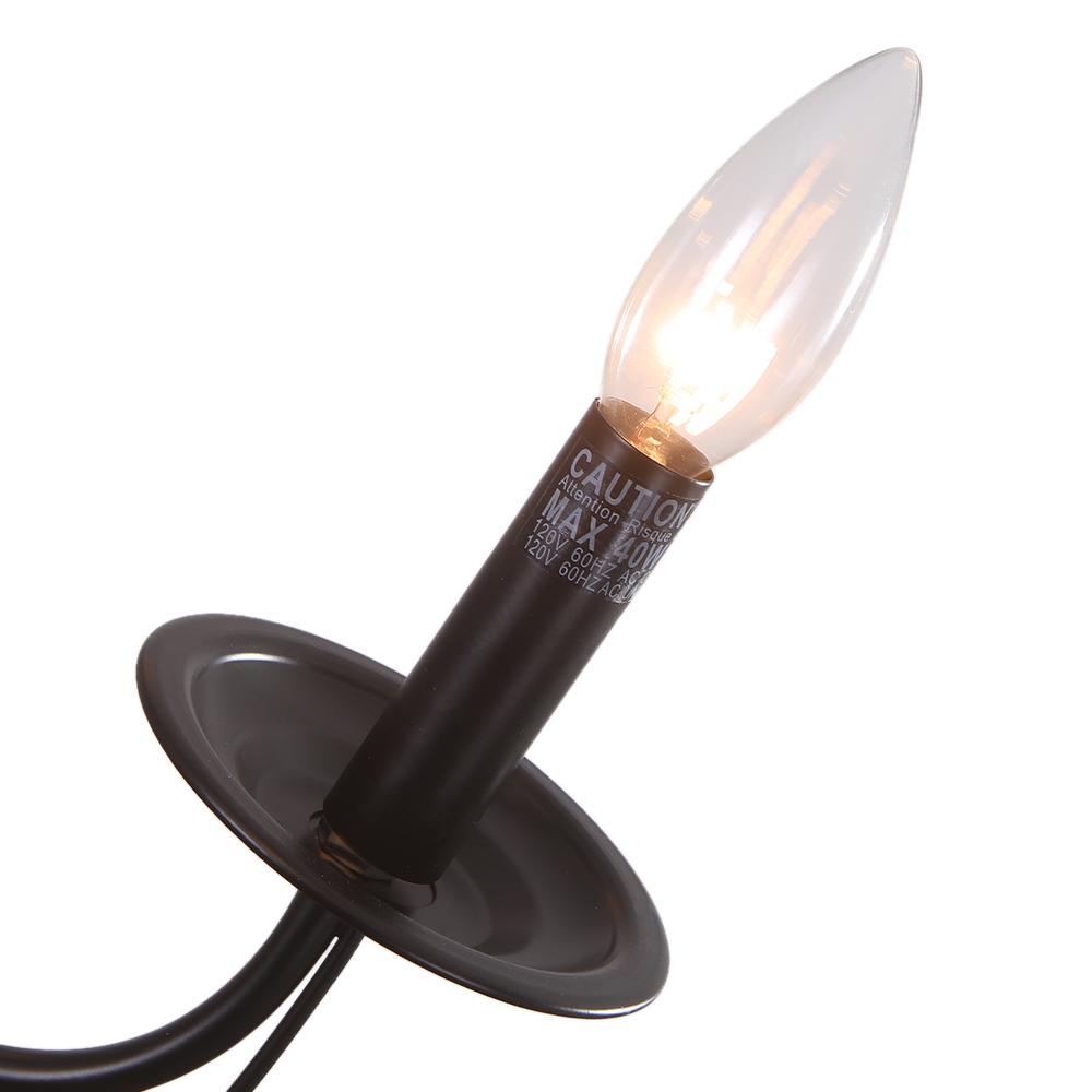 5-Light Candle Style Metal Chandelier
