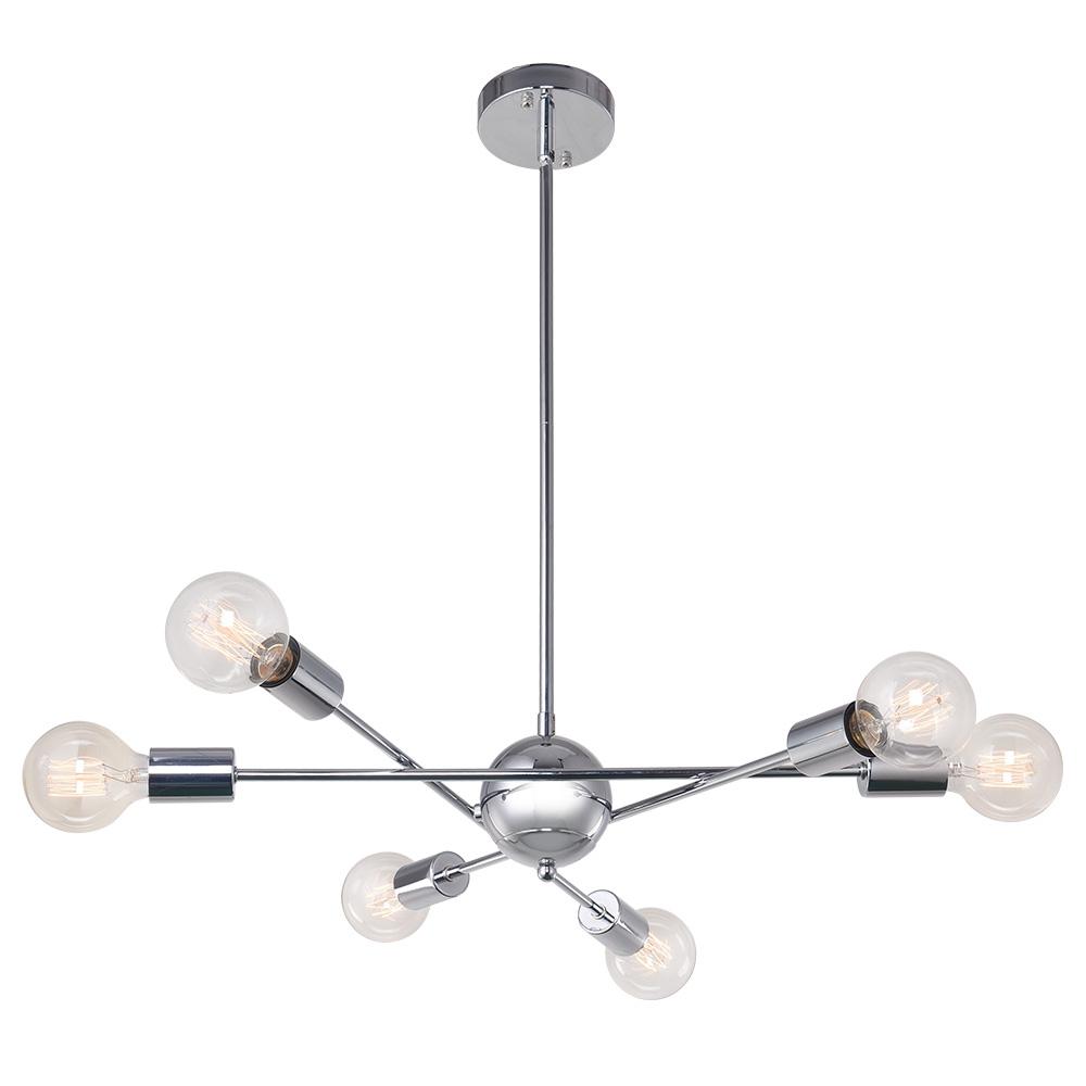 6-Light Metal Sputnik Chandelier | 3 Colours