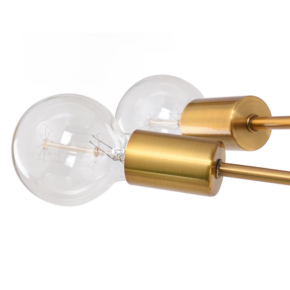 6-Light Brass Sputnik Chandelier