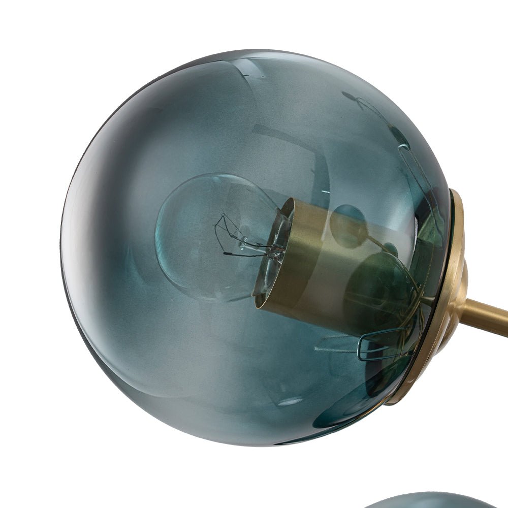 12-Light Gradient Blue Sputnik Bubble Chandelier