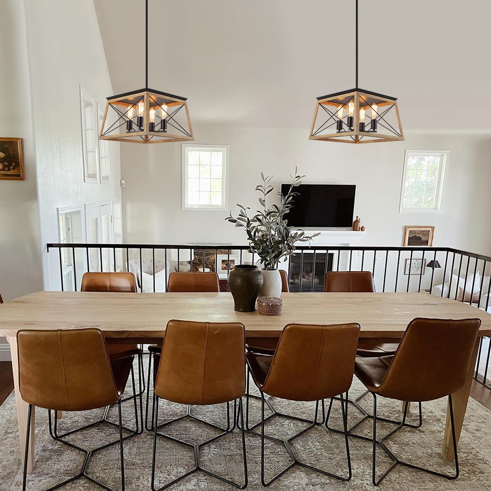 4-Light Square Kitchen Chandelier | 2 Colours