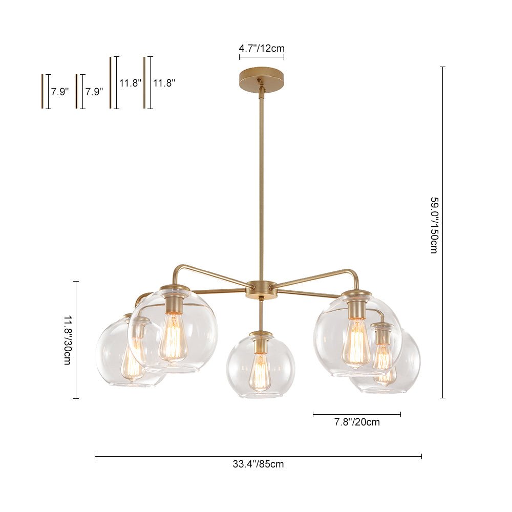 5-Light Bubble Sputnik Chandelier | 2 Colours