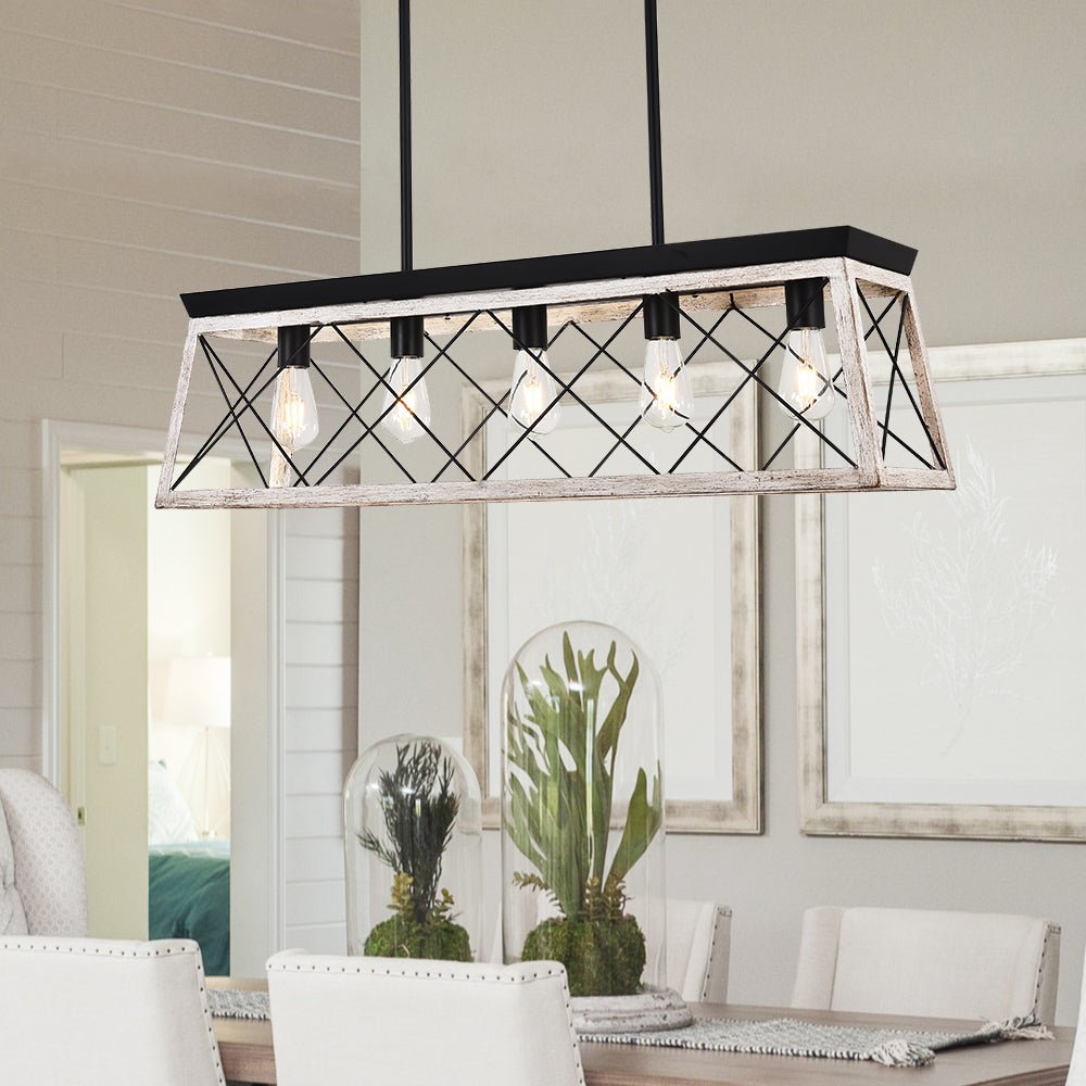 5-Light Kitchen Island Chandelier | 2 Colours