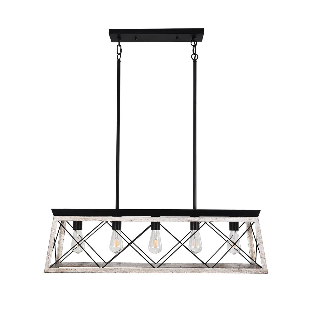 5-Light Kitchen Island Chandelier | 2 Colours