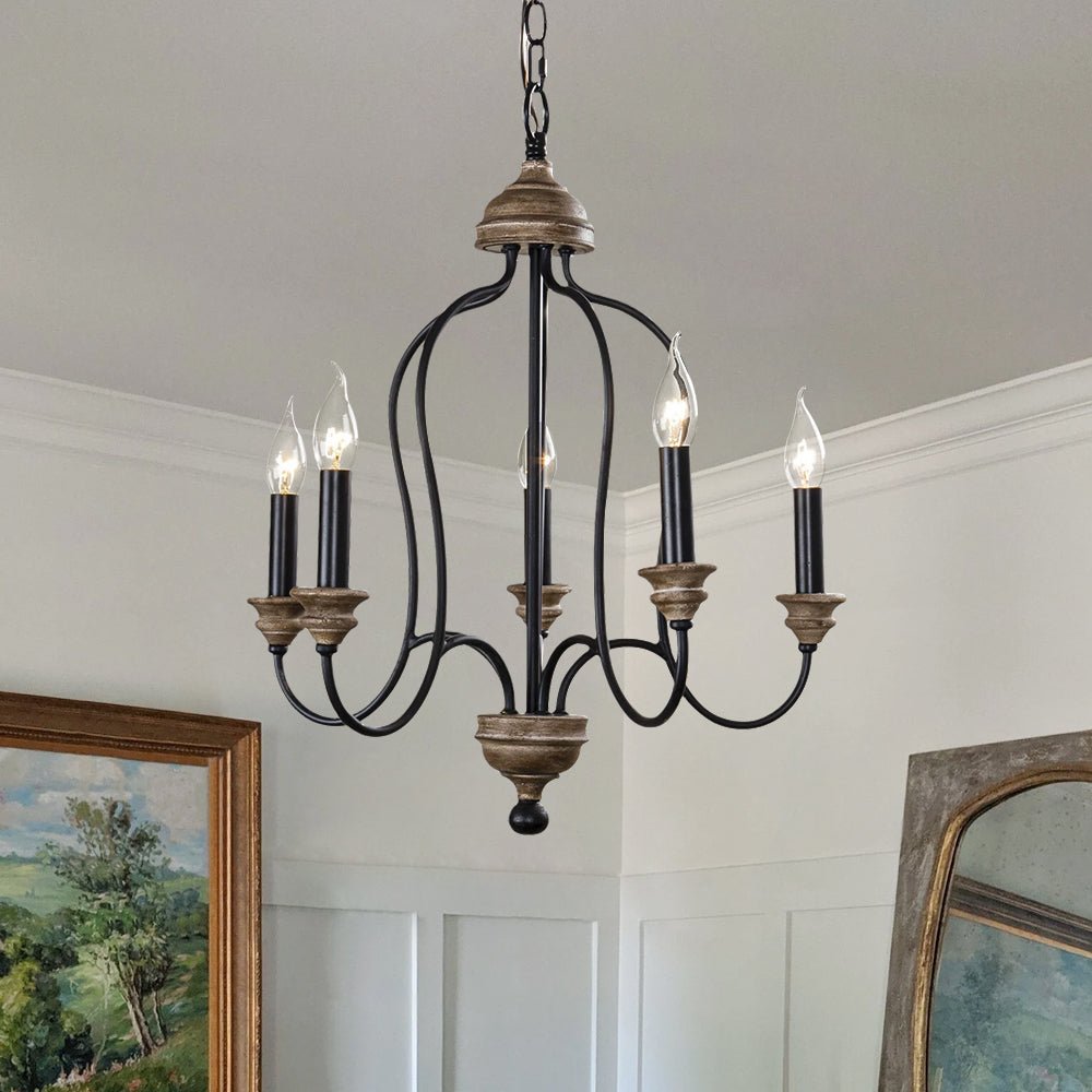 5-Light French Country Candle Style Chandelier